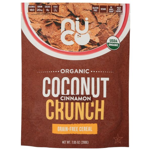 NUCO: Organic Coconut Crunch Grain-Free Cereal Cinnamon, 7 oz