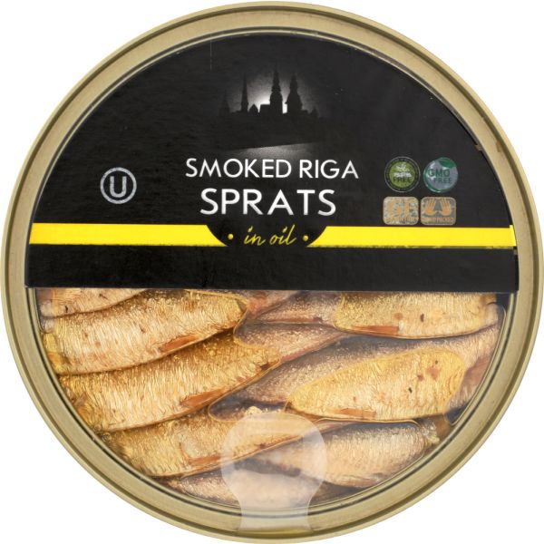 GRILLED CATCH: Sprats Smoked Riga Oil, 5.6 oz
