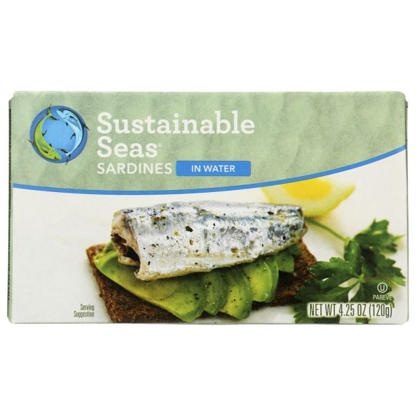 SUSTAINABLE SEAS: Sardines in Water, 4.25 oz