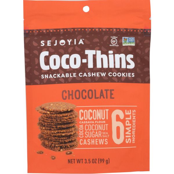 SEJOYIA: Cookie Coco-Thins Chocolate, 3.5 oz