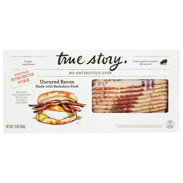 TRUE STORY: Kurobuta Uncured Bacon, 12 oz