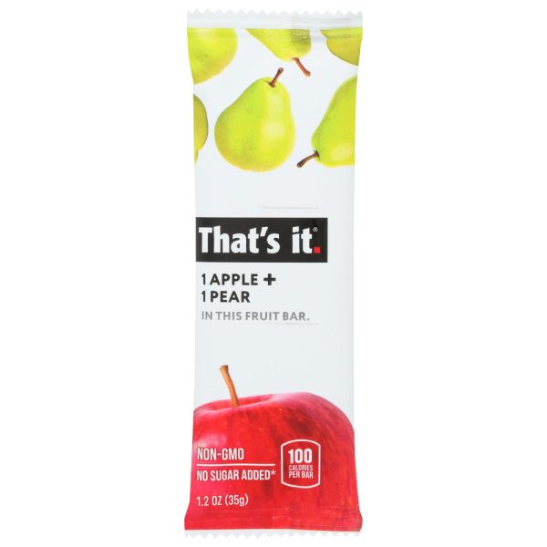 THAT'S IT: Apple Plus Pear Fruit Bar, 1.2 oz