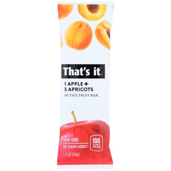 THAT'S IT: Apple And Appricot Nutrition Bar, No Sugar Added, 1.2 oz