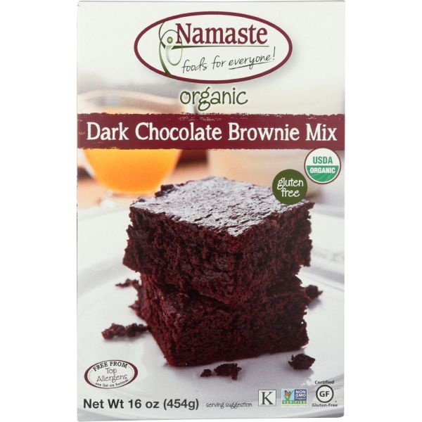 NAMASTE FOODS: Organic Dark Chocolate Brownie Mix, 16 oz