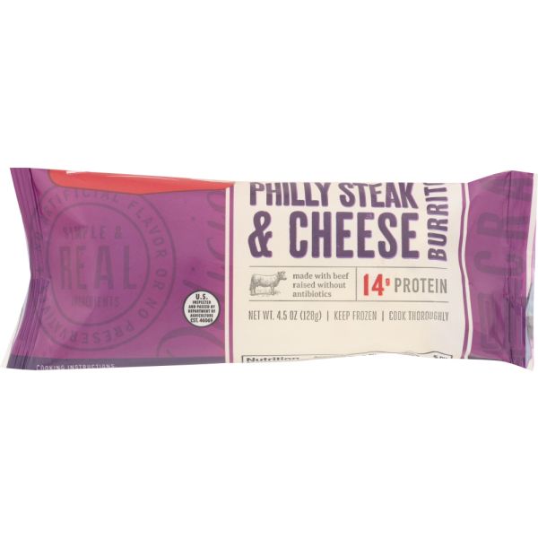 REDS: Burrito Philly Steak Cheese, 4.5 oz