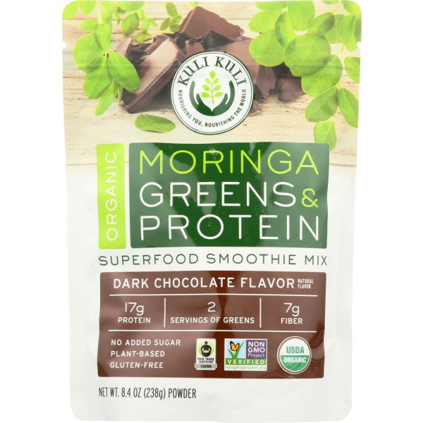 KULI KULI MO: Moringa Greens And Protein Dark Chocolate, 8.4 Oz