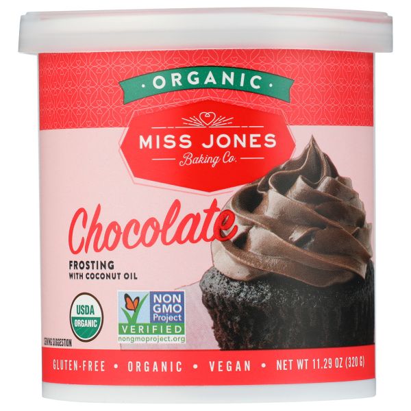MISS JONES BAKING CO: Organic Frosting Chocolate, 11.29 oz