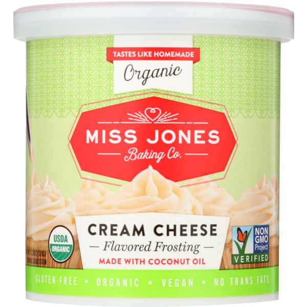 MISS JONES BAKING CO: Frosting Cream Cheese Organic, 11.29 oz