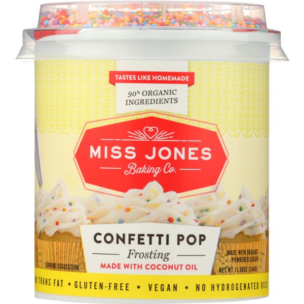 MISS JONES BAKING CO: Frosting Confetti Pop, 11.98 oz