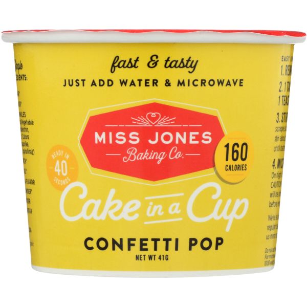 MISS JONES BAKING CO: Cake in a Cup Confetti Pop, 1.45 oz