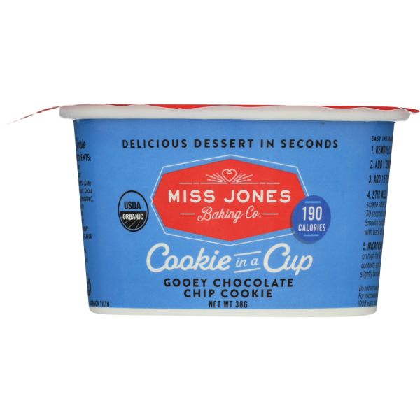 MISS JONES BAKING CO: Cookie in a Cup Chocolate Chip, 1.34 oz