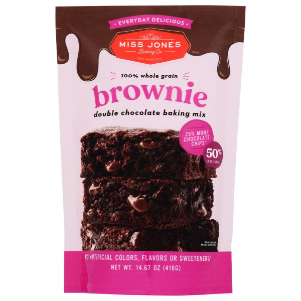MISS JONES BAKING CO: Brownie Double Chocolate Baking Mix, 14.67 oz