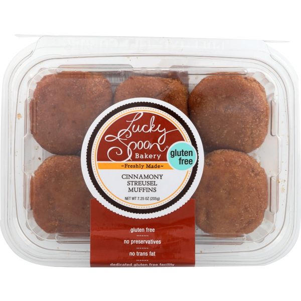 LUCKY SPOON: Gluten Free Cinnamony Streusel Muffin, 7.25 oz