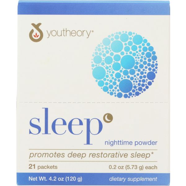 YOUTHEORY: Sleep Nighttime Powder 21 Packets, 4.2 oz
