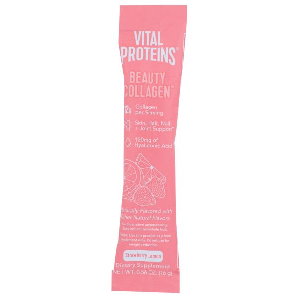 VITAL PROTEINS: Beauty Collagen Strawberry Lemon Stick, 16 gm