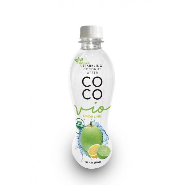 COCO VIO: Sparkling Coconut Water Lemon Lime, 13.5 fo