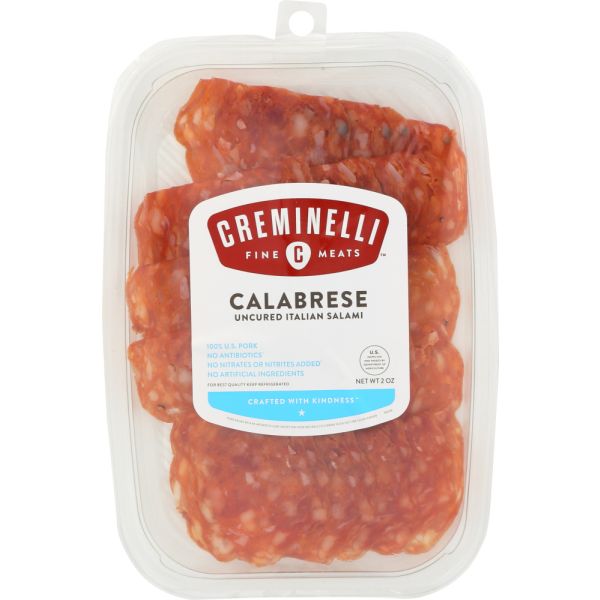 CREMINELLI FINE MEATS: Calabrese Uncured Italian Salami Sliced, 2 oz
