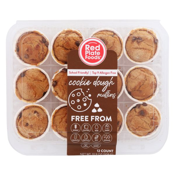 RED PLATE FOODS: Muffins Cookie Dough Mini, 10.9 oz