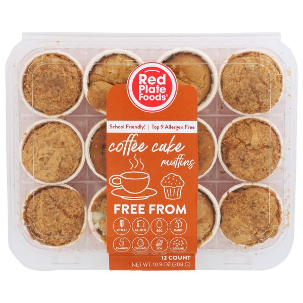 RED PLATE FOODS: Muffins Coffee Cake Mini, 10.9 oz