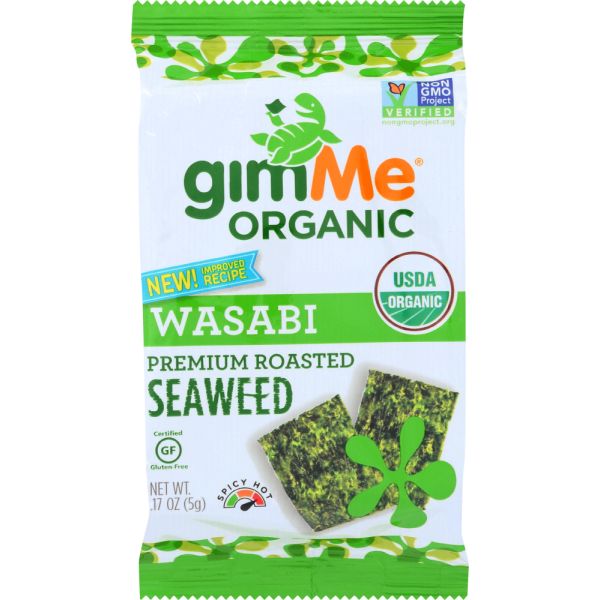 GIMME: Wasabi Premium Roasted Seaweed, 0.17 oz