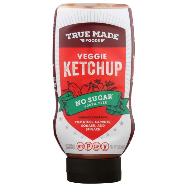 TRUE FOODS: No Sugar Vegetable Ketchup, 17 oz