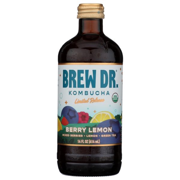 BREW DR KOMBUCHA: Sparkling Seasonal Kombucha, 14 fo