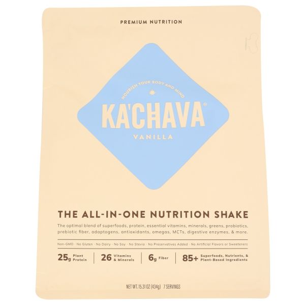 KACHAVA: All-In-One Nutrition Shake Vanilla, 15.31 oz