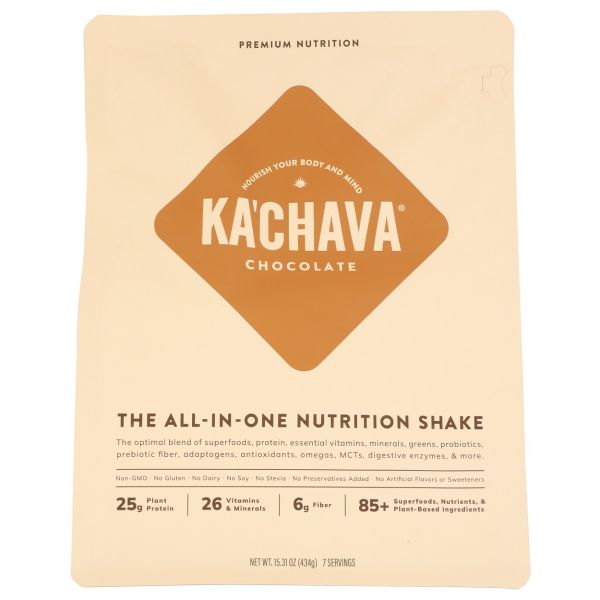 KACHAVA: All-In-One Nutrition Shake Chocolate, 15.31 oz