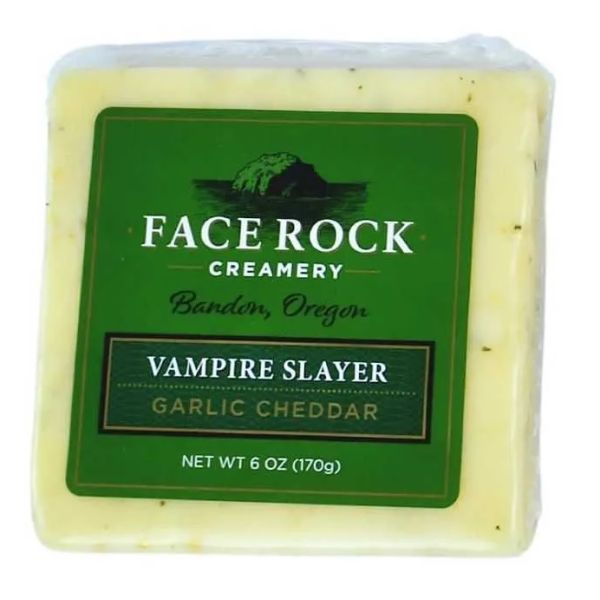 FACE ROCK: Vampire Slayer Garlic Cheddar Cheese, 6 oz