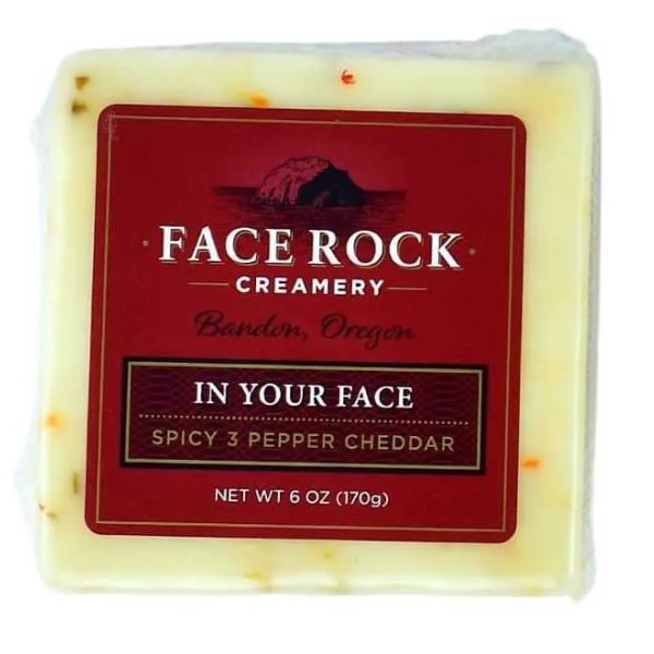 FACE ROCK: In your Face Spicy Cheddar Cheese, 6 oz