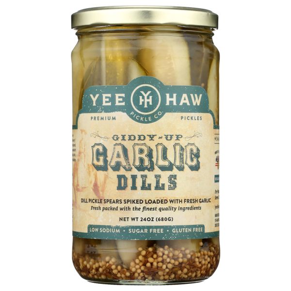 YEE HAW PICKLE COMPANY: Giddy Up Garlic Dills, 24 oz