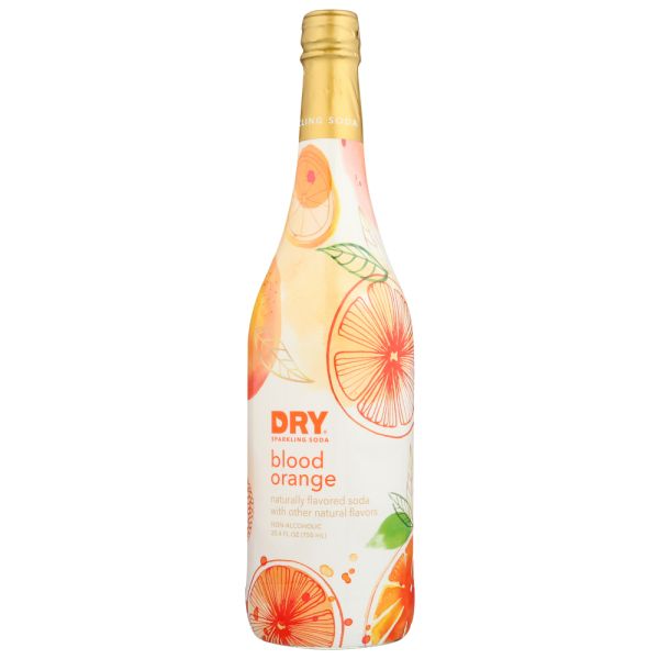 DRY SODA: Blood Orange Sparkling Soda, 750 ml