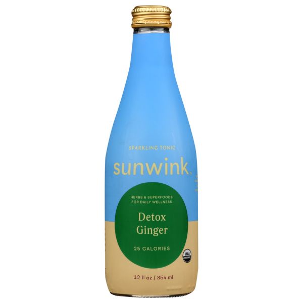 SUNWINK: Detox Ginger Tonic, 12 fo