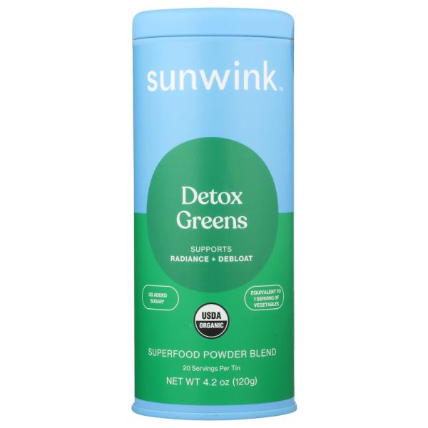 SUNWINK: Super Food Powder Detox Greens, 4.2 oz