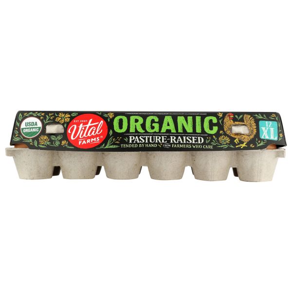 VITAL FARMS: Organic Pasture-Raised XL Egg 12Ct, 1 dz