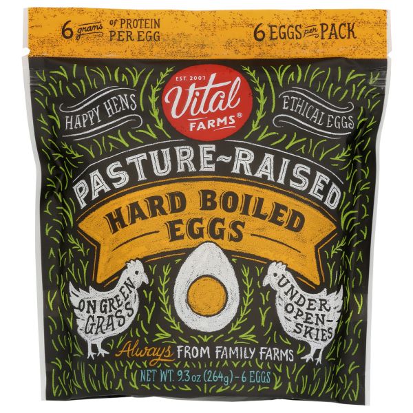 VITAL FARMS: Egg Pasture Rsd Hard Boil, 6 pc