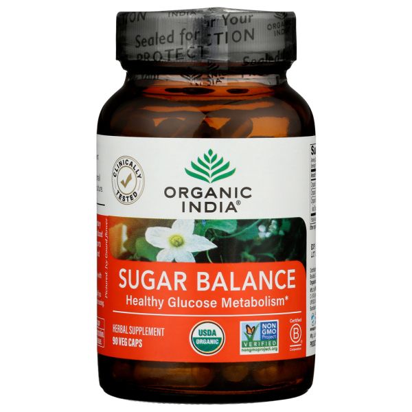 ORGANIC INDIA: Sugar Balance Healthy Glucose Metabolism, 90 cp
