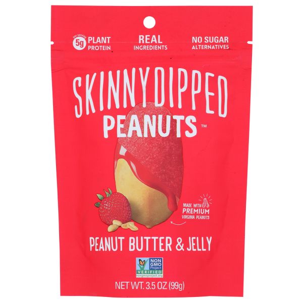 SKINNYDIPPED: Peanuts Pnt Btr N Jelly, 3.5 oz