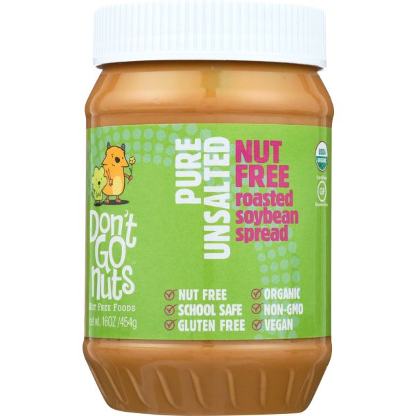 DONT GO NUTS: Organic Soy Butter Non-GMO Pure Unsalted, 16 oz