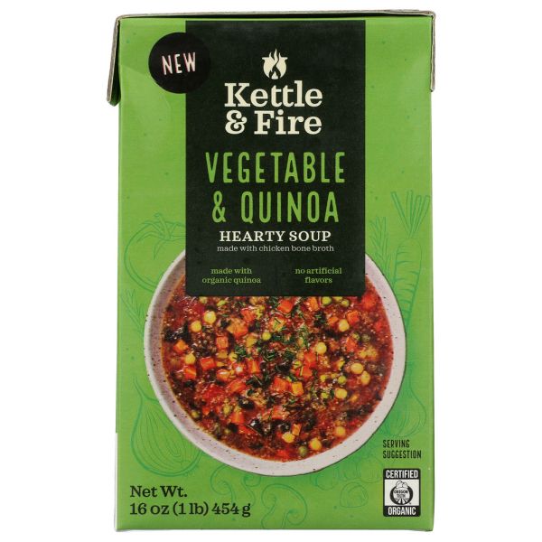 KETTLE AND FIRE: Soup Vegetable and Quinoa, 16 oz
