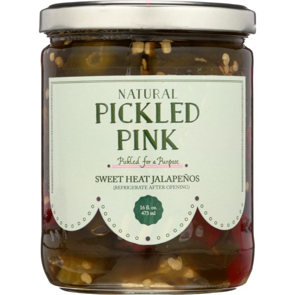 PICKLED PINK FOODS LLC: Jalapenos Sweet Heat, 16 oz
