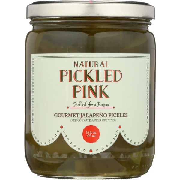 PICKLED PINK FOODS LLC: Pickles Gourmet Jalapeno, 16 oz