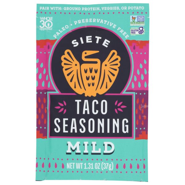 SIETE: Seasoning Taco Mild, 1.3 oz