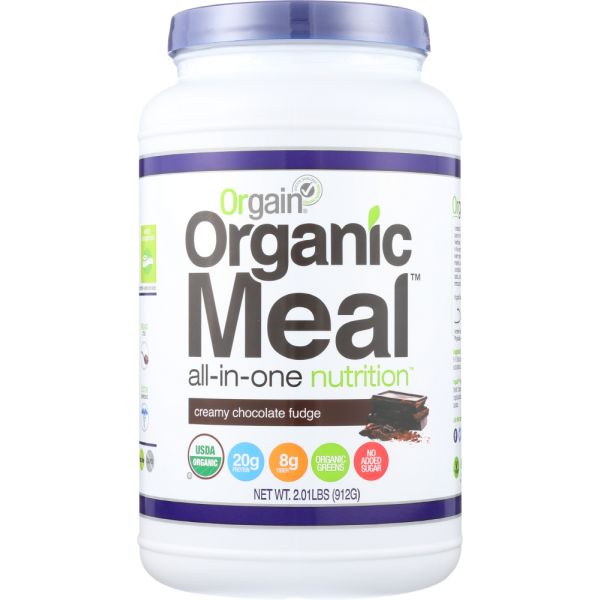 ORGAIN: Organic Meal All-in-one Nutrition Creamy Chocolate Fudge, 2.01 lb