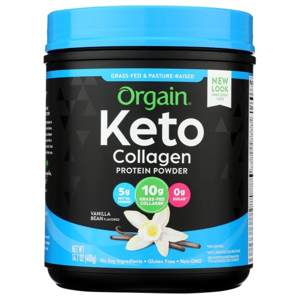 ORGAIN: Keto Collagen Protein Powder Vanilla, 0.88 lb