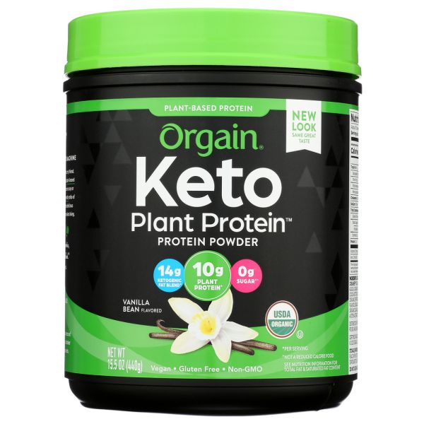 ORGAIN: Keto Plant Protein Powder Vanilla, 0.97 lb
