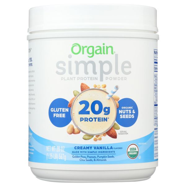 ORGAIN: Protein Simple Pwdr Vnla, 1.25 lb