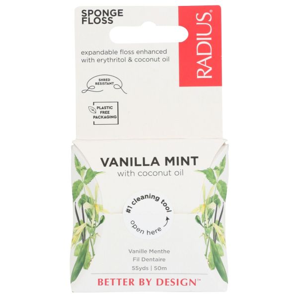 RADIUS: Floss Vanilla Mint Organic, 55 YD