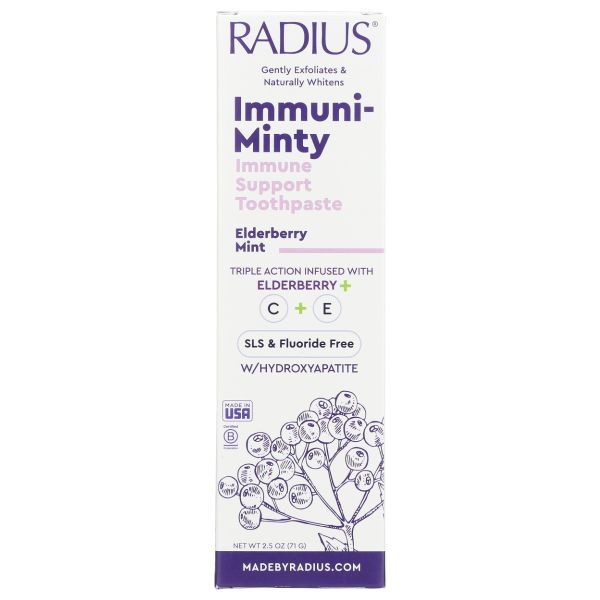 RADIUS: Immuni Minty Elderberry Mint Toothpaste, 2.5 oz
