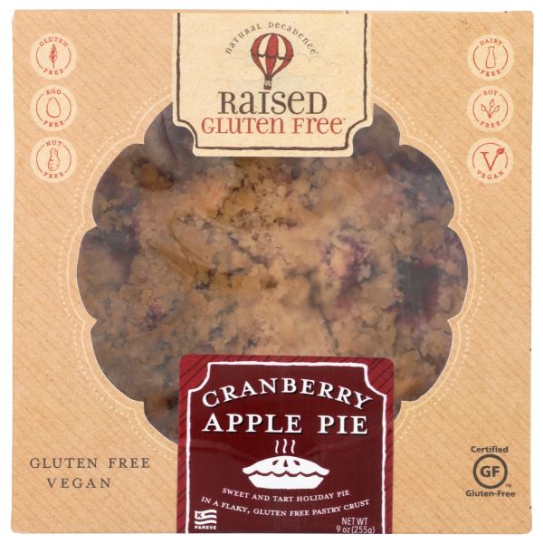 RAISED GLUTEN FREE: Cranberry Apple Pie, 9 oz